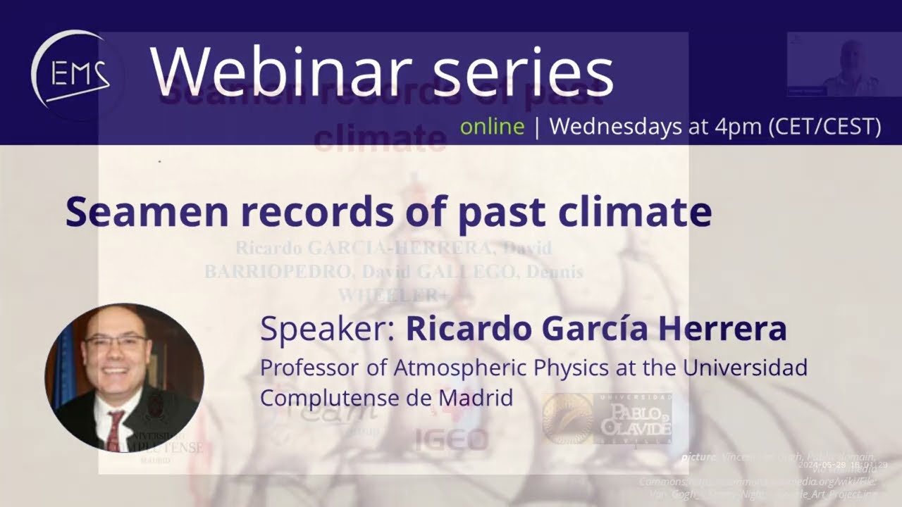 EMS Webinar: Seamen records of past climate