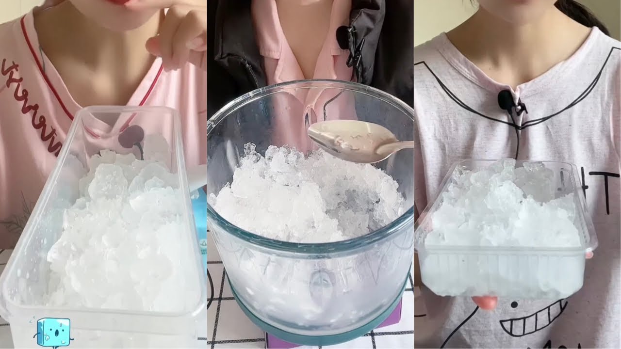 White Ice Eating ASMR | Crushed Ice | Ice Eating