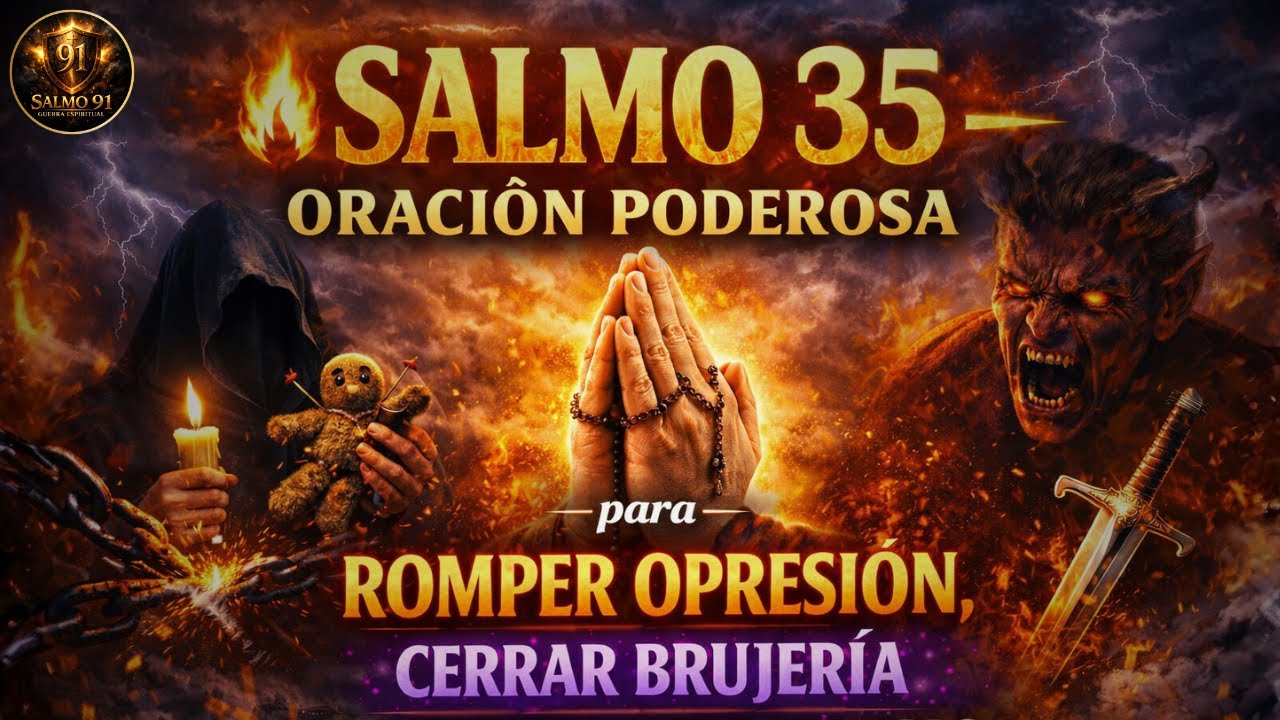 🔥 DIOS CIERRA | SALMO 35 — ORACIÓN PODEROSA para ROMPER OPRESIÓN Y CERRAR BRUJERÍA