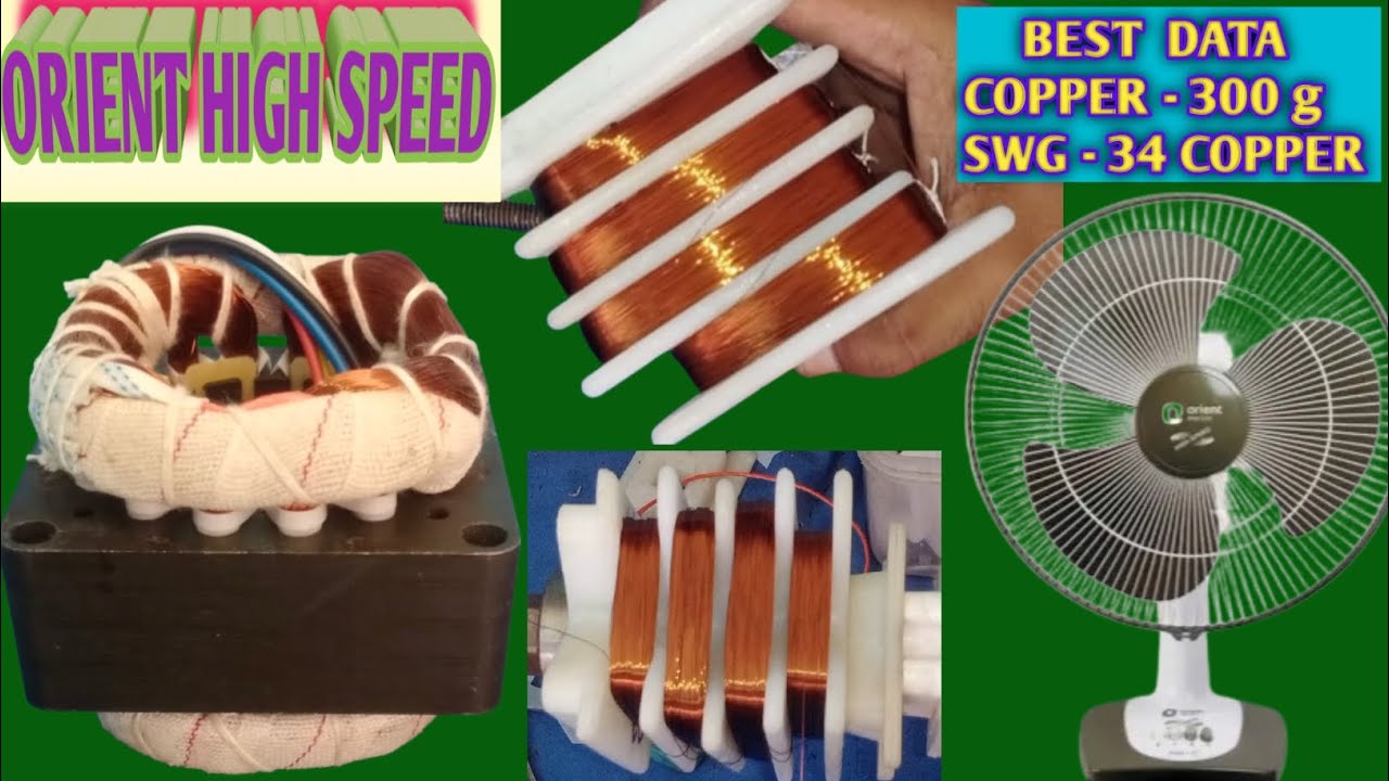 16 slot orient highspeed table fan winding data!kvl technical