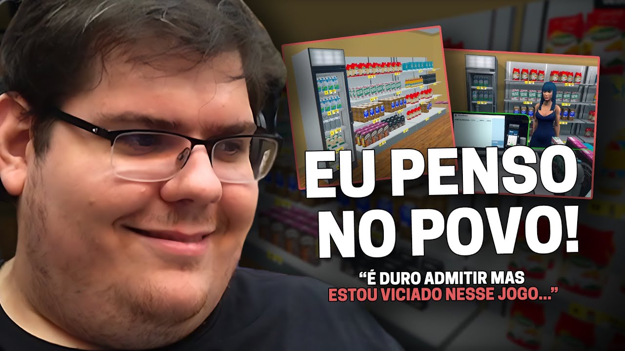 CASIMIRO AGORA É CAFÉ TV - SUPERMARKET SIMULATOR #02 | Cortes do Casimito