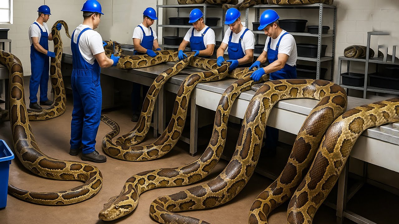 Des Millions de Pythons Élevés pour la Peau – L’Élevage Haute Technologie aux USA