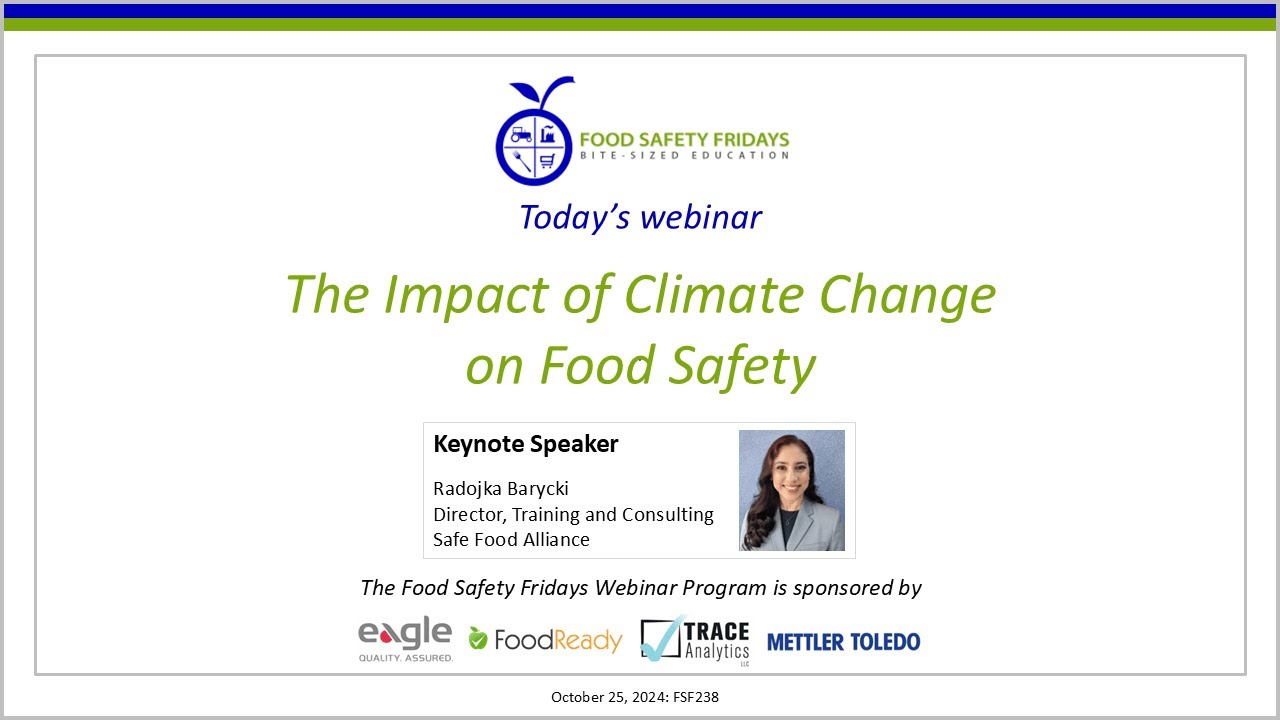 The Impact of Climate Change on Food Safety