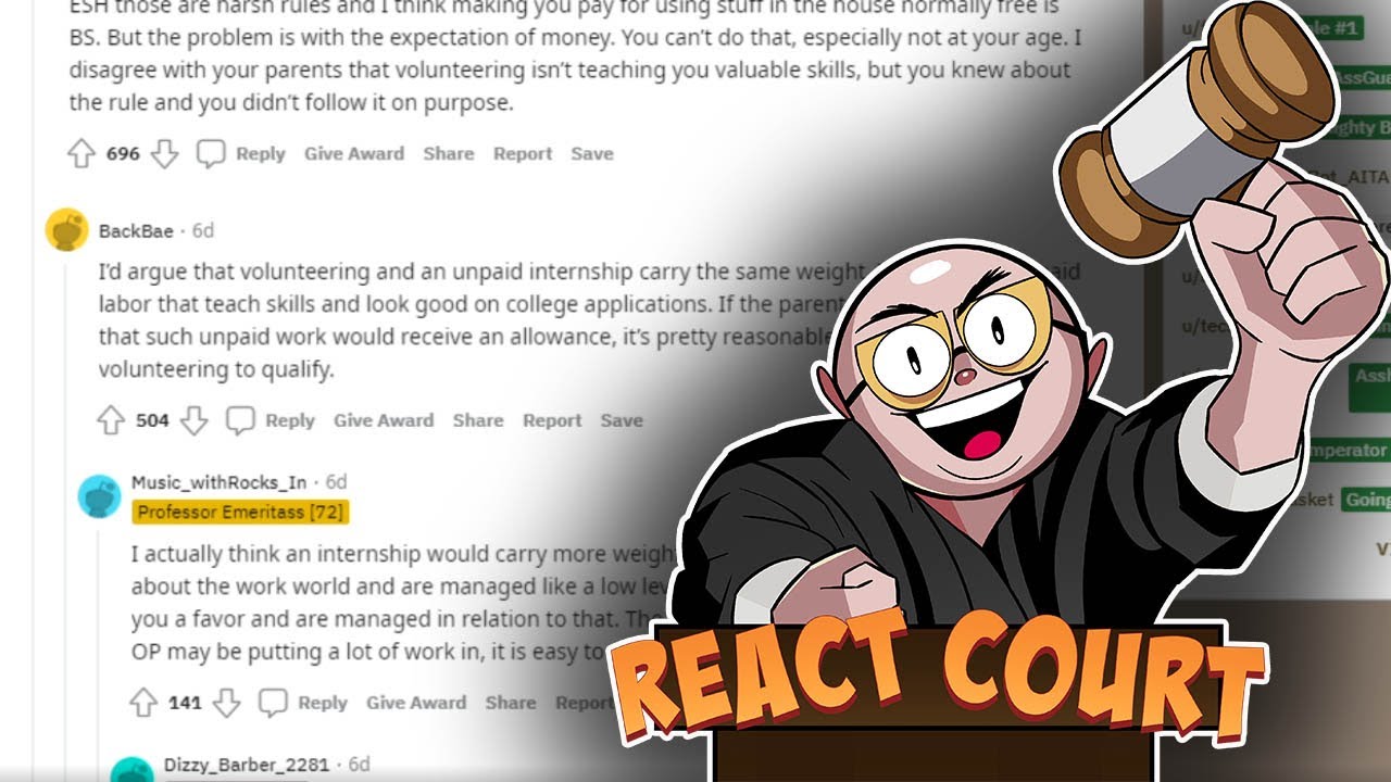 AITA For Charging My Kid To Use The Family TV? (React Court)