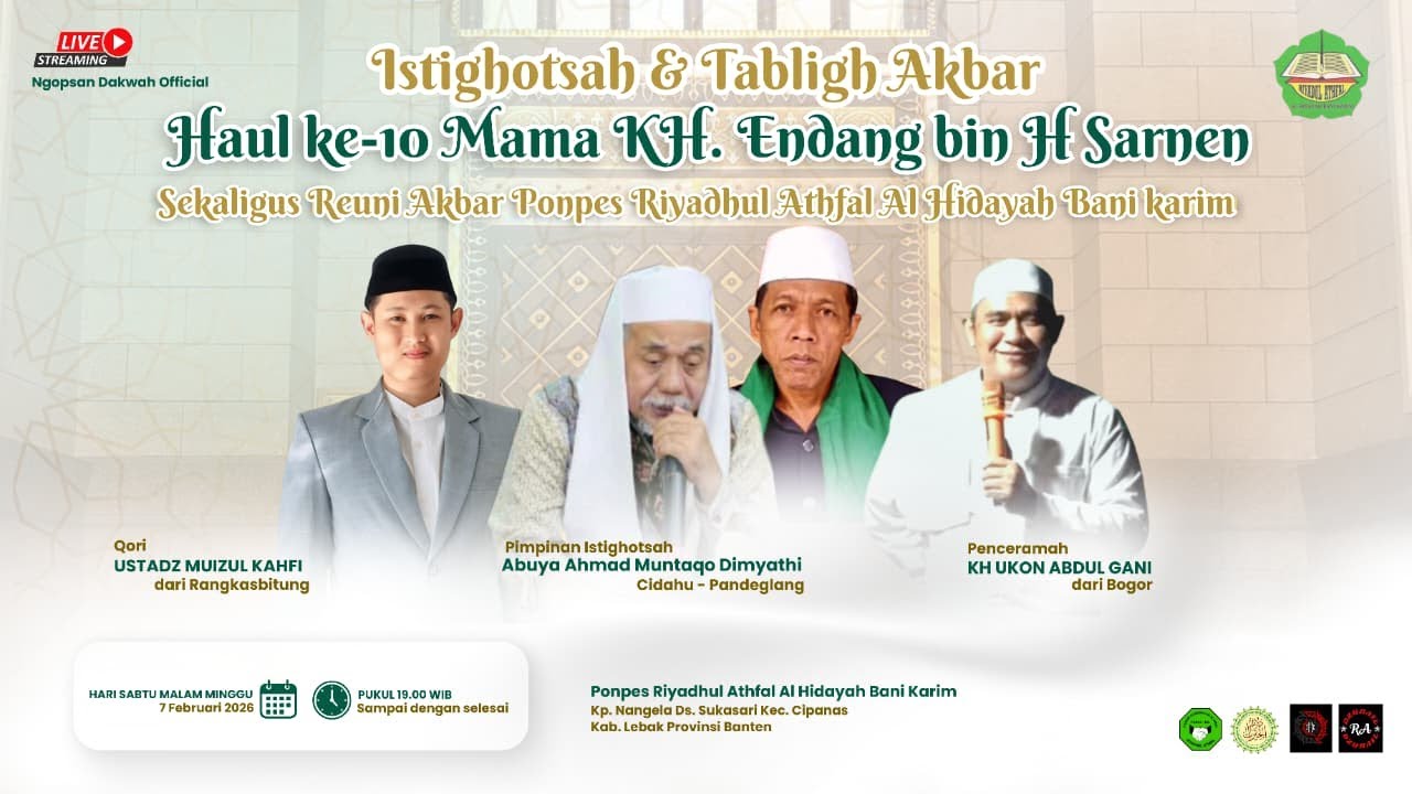 🔴 [LIVE] HAUL AKBAR PONPES RIYADHUL ATHFAL ALHIDAYAH BANI KARIM || SABTU 07 FEBRUARU 2026