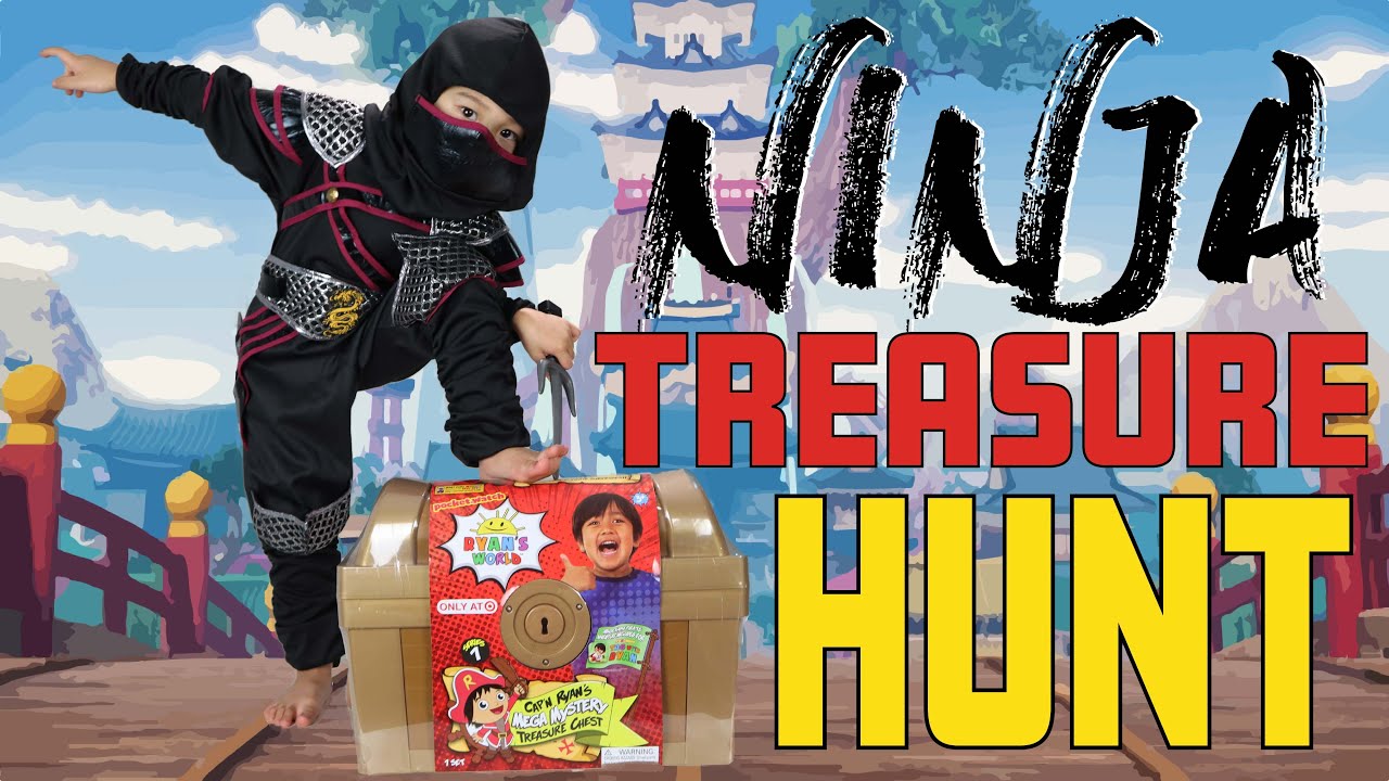 Ryan's toy Review | Ninja Hunt | Mega Mystery Treasure Chest | Ryan's World