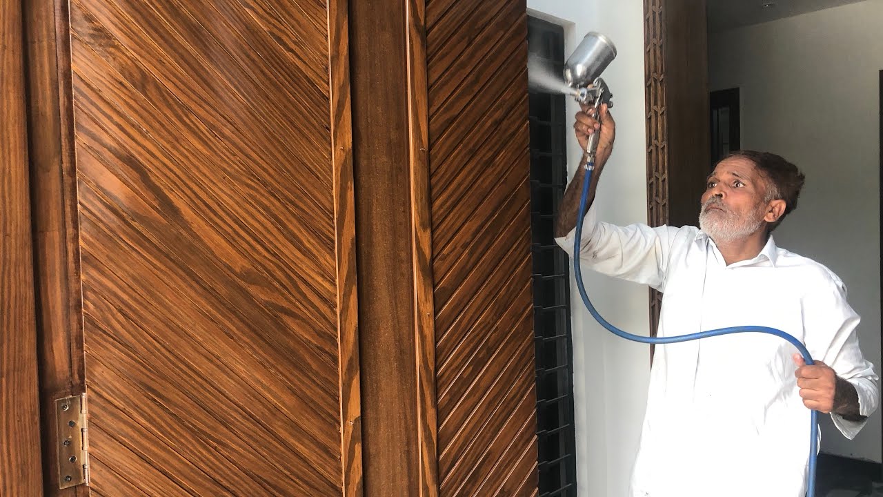 Turkish door polish || wood door polish karne ka tarika  || solid door polish