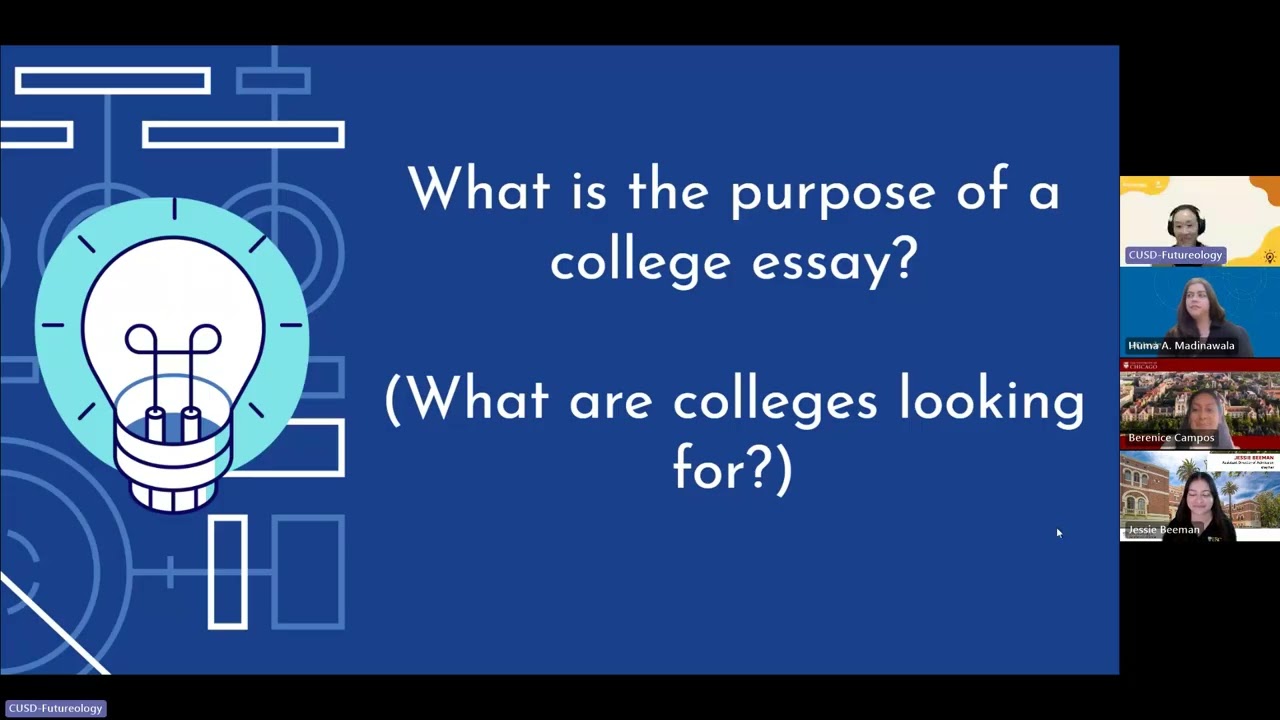 College Essay Panel Webinar