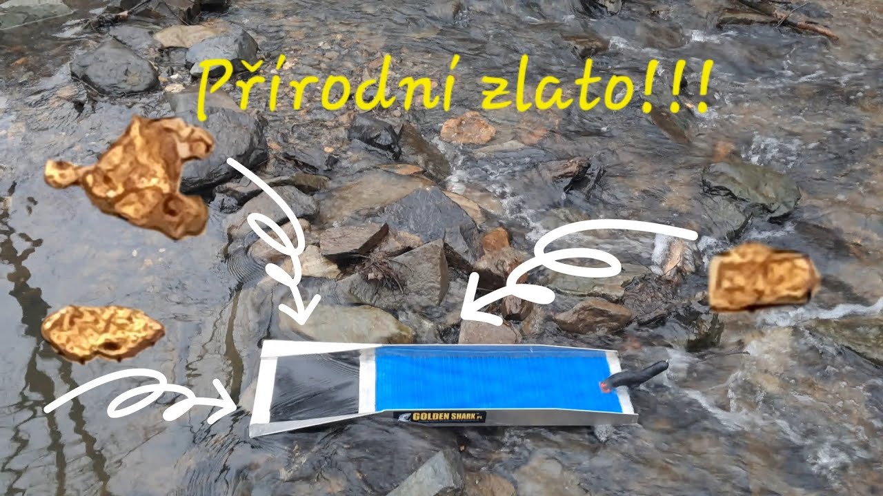 Přírodní zlato  - rýžování na potůčku