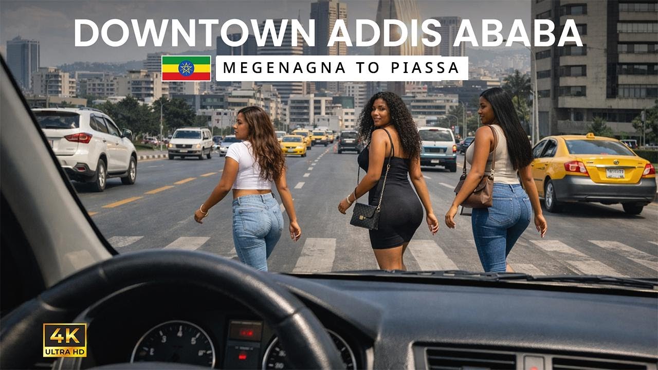 4K Afternoon Drive in Addis Ababa, Piassa, Kazanchis 🇪🇹 | Calm City Vibes, Modern Streets