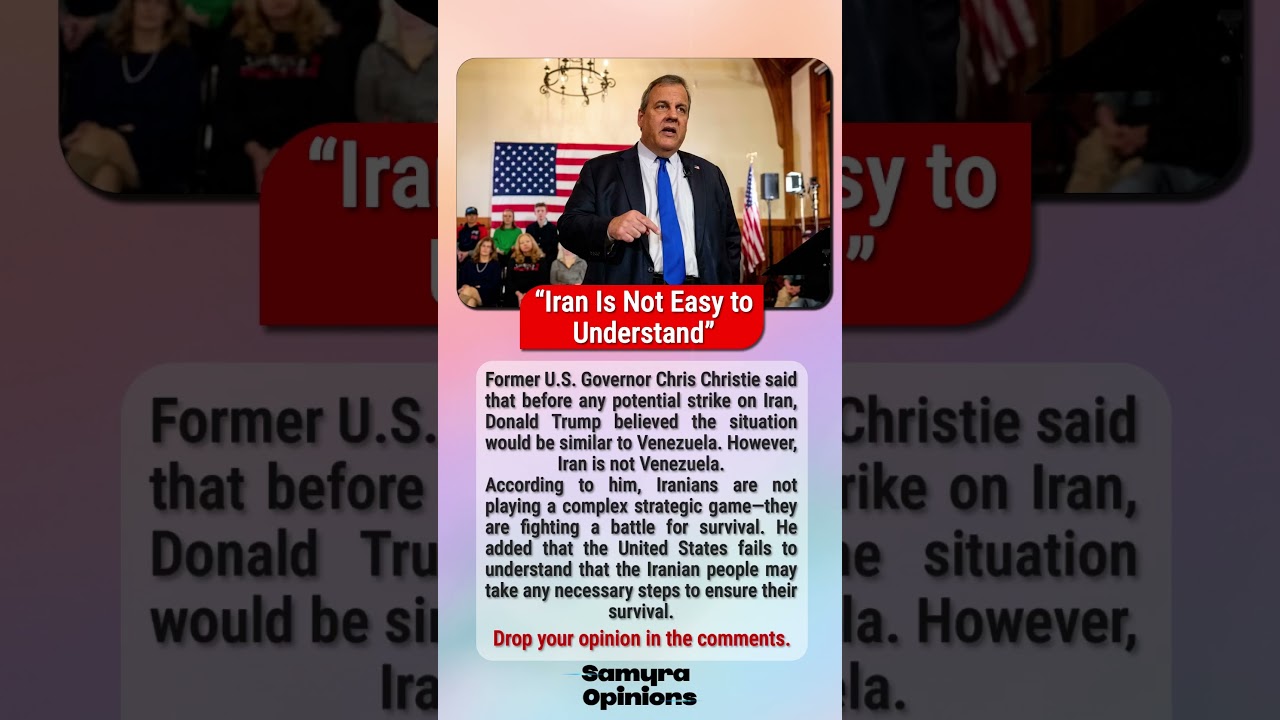 Iran Is Not Venezuela&rdquo; | Chris Christie Warns Trump  #trendingnow #geopolitics
