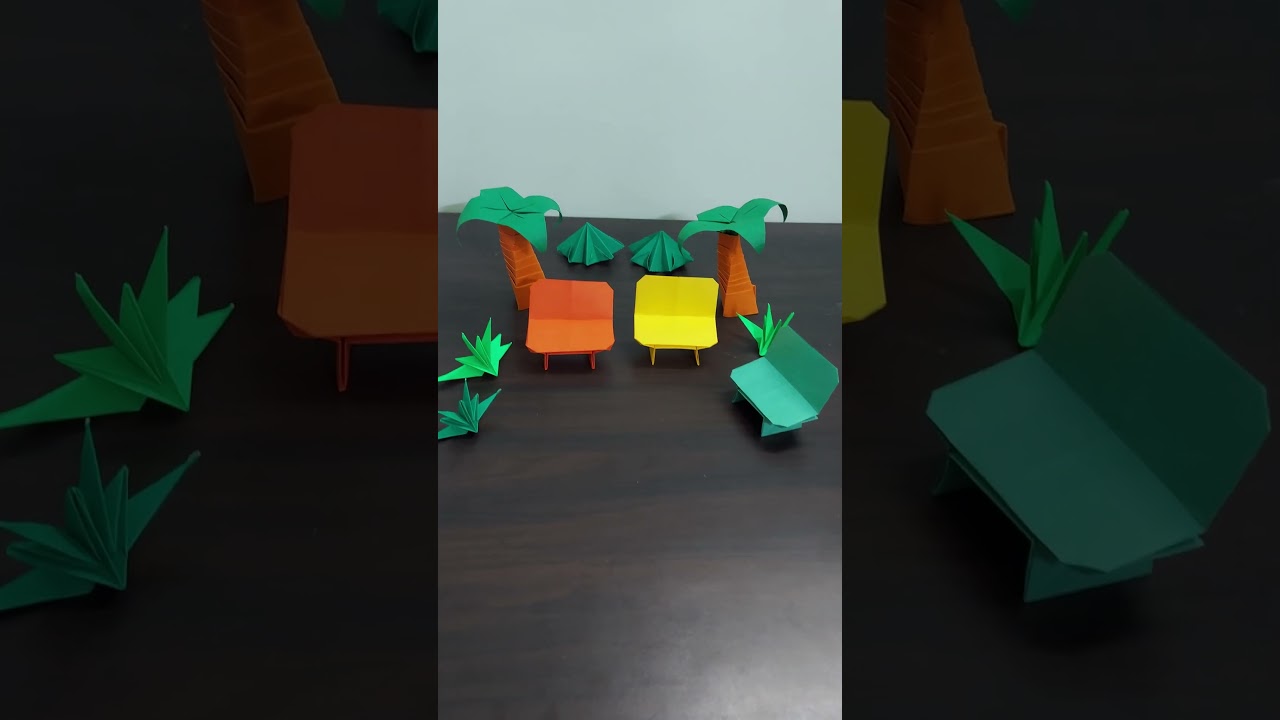 EASY ORIGAMI GARDEN BENCHES 