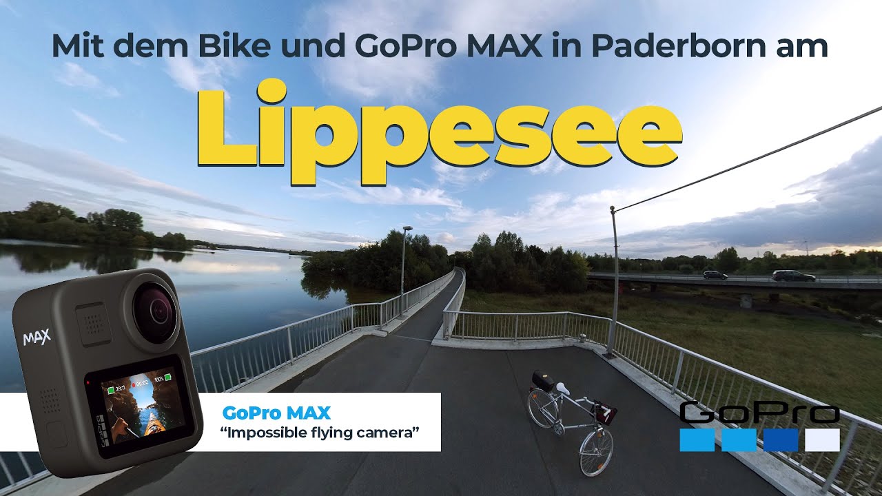 Mit GoPro Max auf dem Bike um den Lippesee in Paderborn-Sande. Impossible Cinematic Flying Camera!