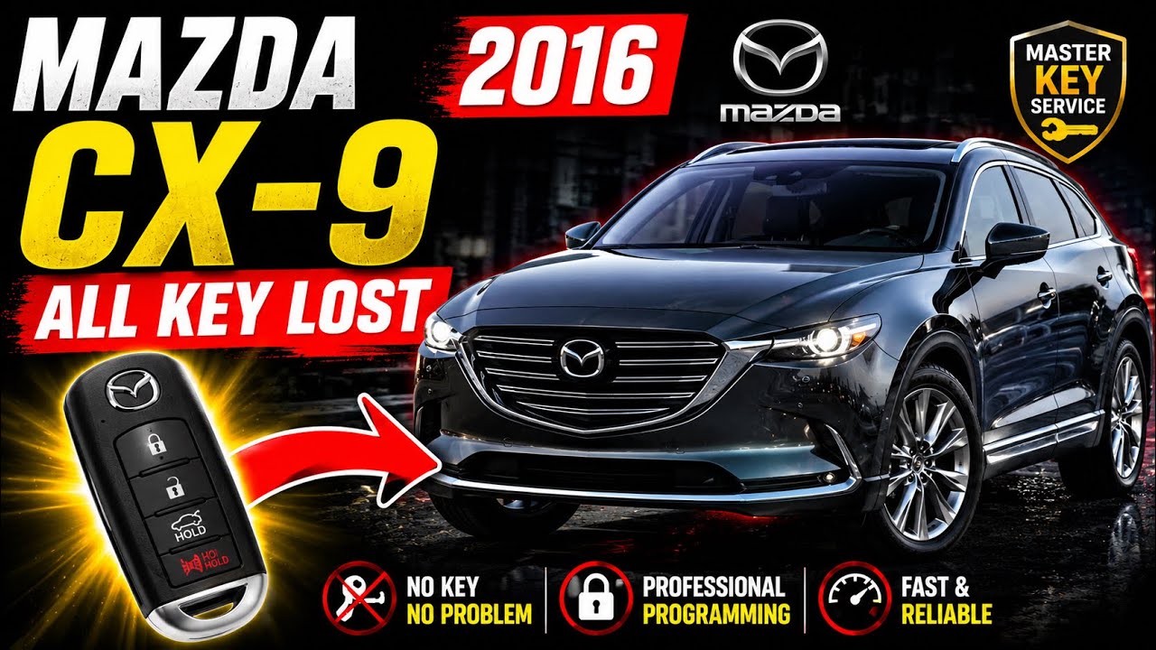 Mazda cx-9 2016#All key lost fobic system#