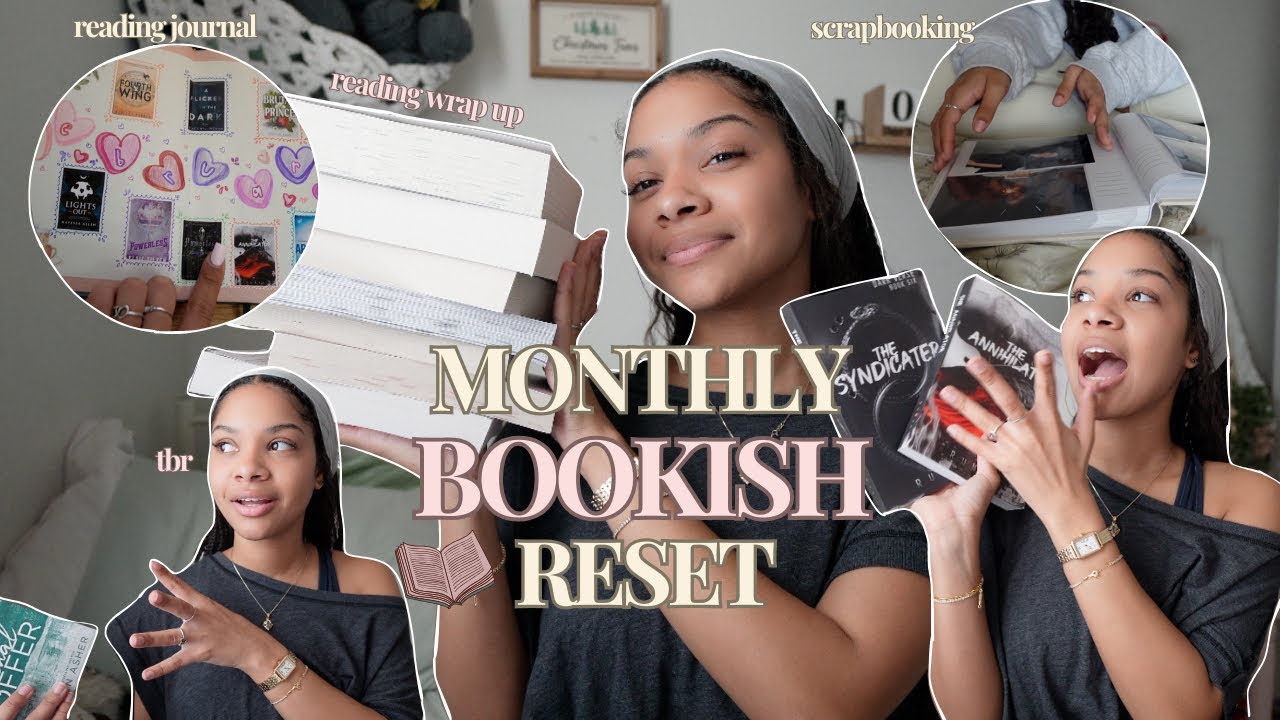 monthly BOOKISH reset 📖🤍 | reading wrap up, book journal, memory book, ETC!!