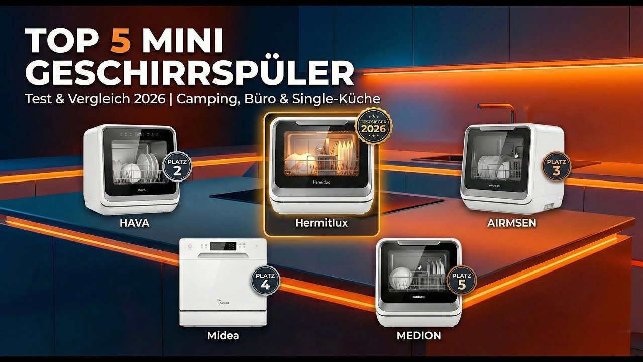 Mini Geschirrspüler Test 2026: Top 5 Tischgeschirrspüler mit Wassertank (Camping & Wohnung)