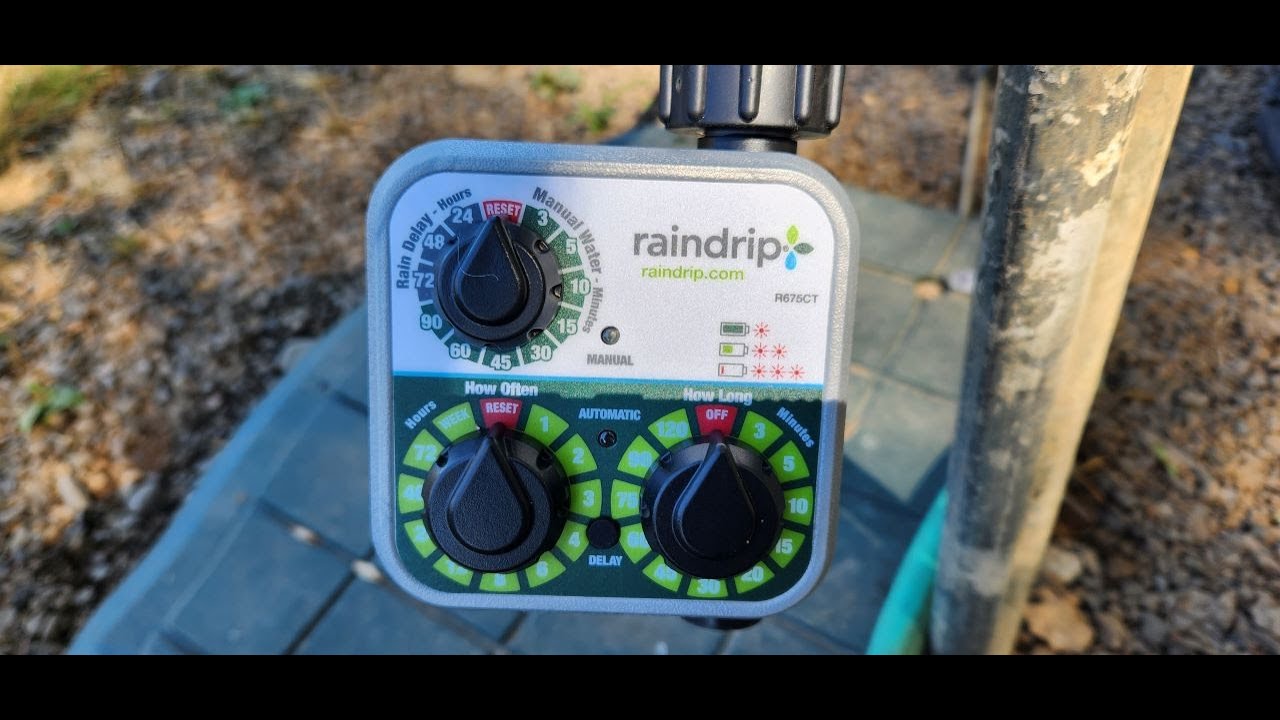 Watering System Timer:  Raindrip R675CT Analog 3-Dial