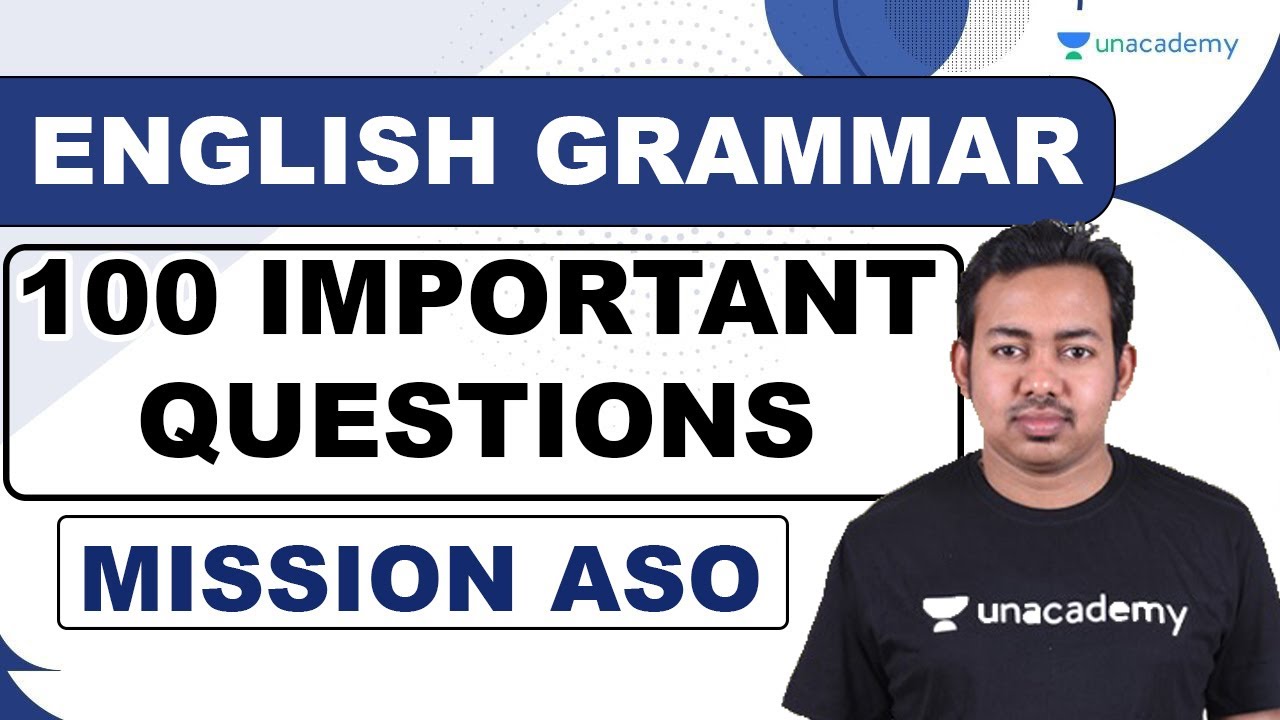 100 English Grammar Questions For ASO | Purusottam Mishra | Unacademy Live OPSC