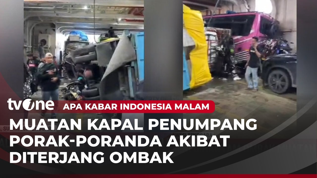 Truk di Deck Terguling, Kapal Feri Dihantam Ombak | AKIM tvOne