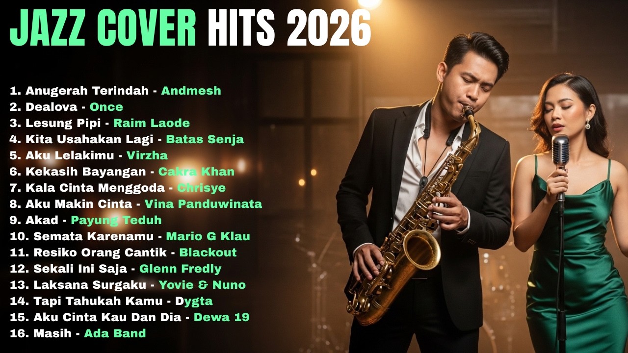 1 Jam Jazz Cover Lagu Indonesia Terbaik 🎷 Andmesh, Glenn Fredly, Chrisye, Payung Teduh | Smooth Jazz