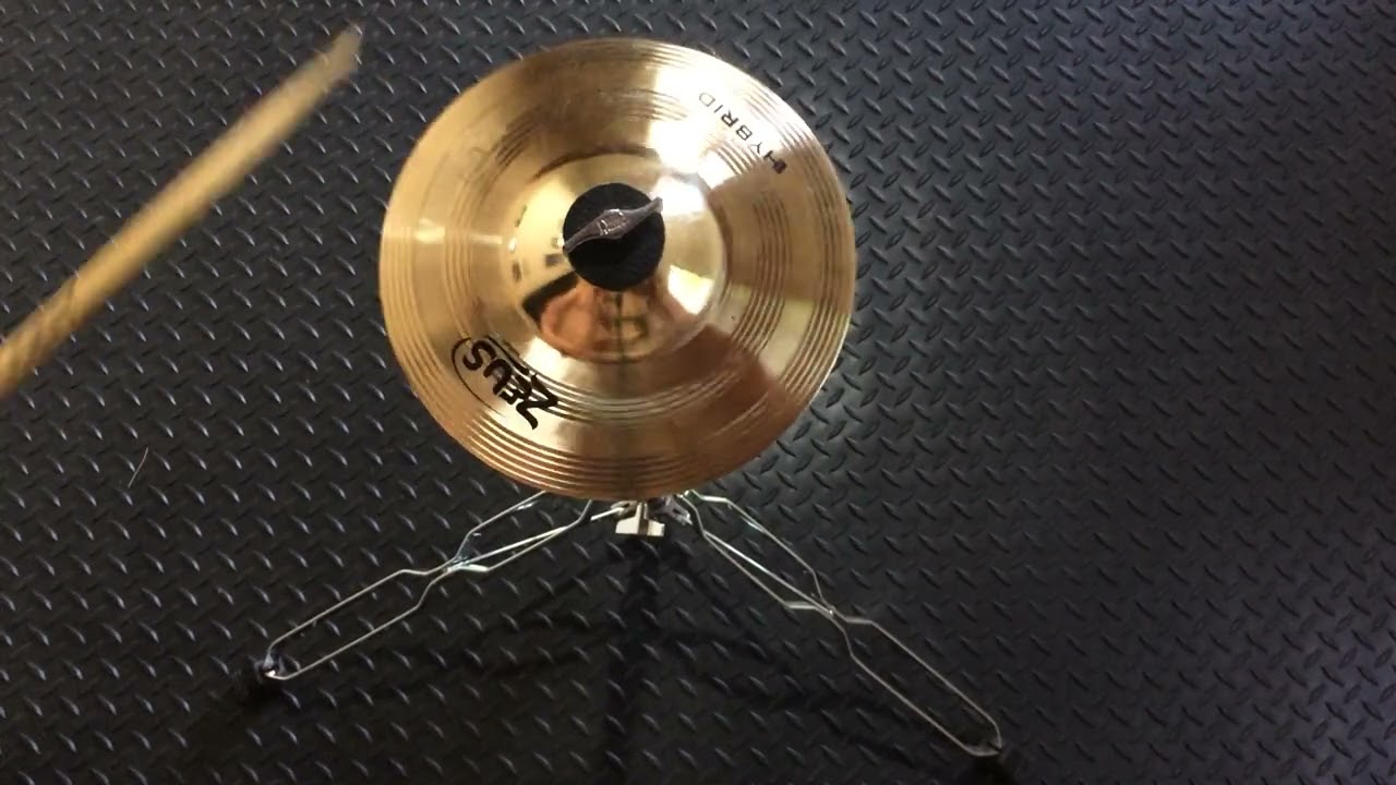 Kit Bateria Prato Zeus Hybrid Splash 08 Zhs8 Teste de Som