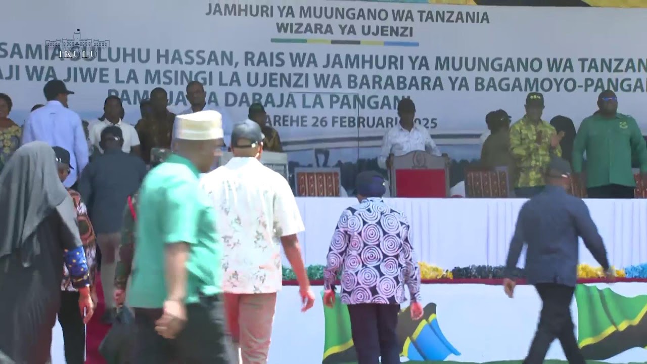 MHE. RAIS DKT. SAMIA SULUHU HASSAN  AWEKA JIWE LA MSINGI LA UJENZI WA DARAJA LA MTO PANGANI