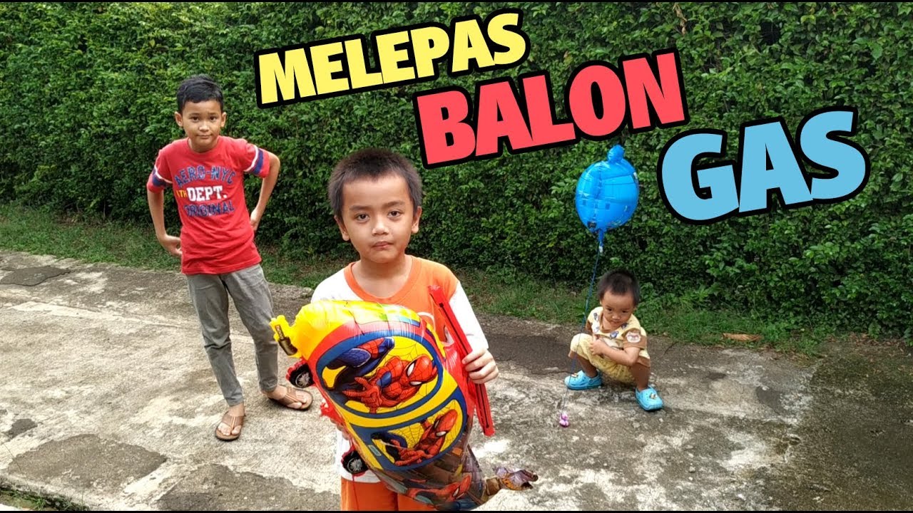 Melepas Balon Gas Spiderman dan Tayo | #ArkaFun