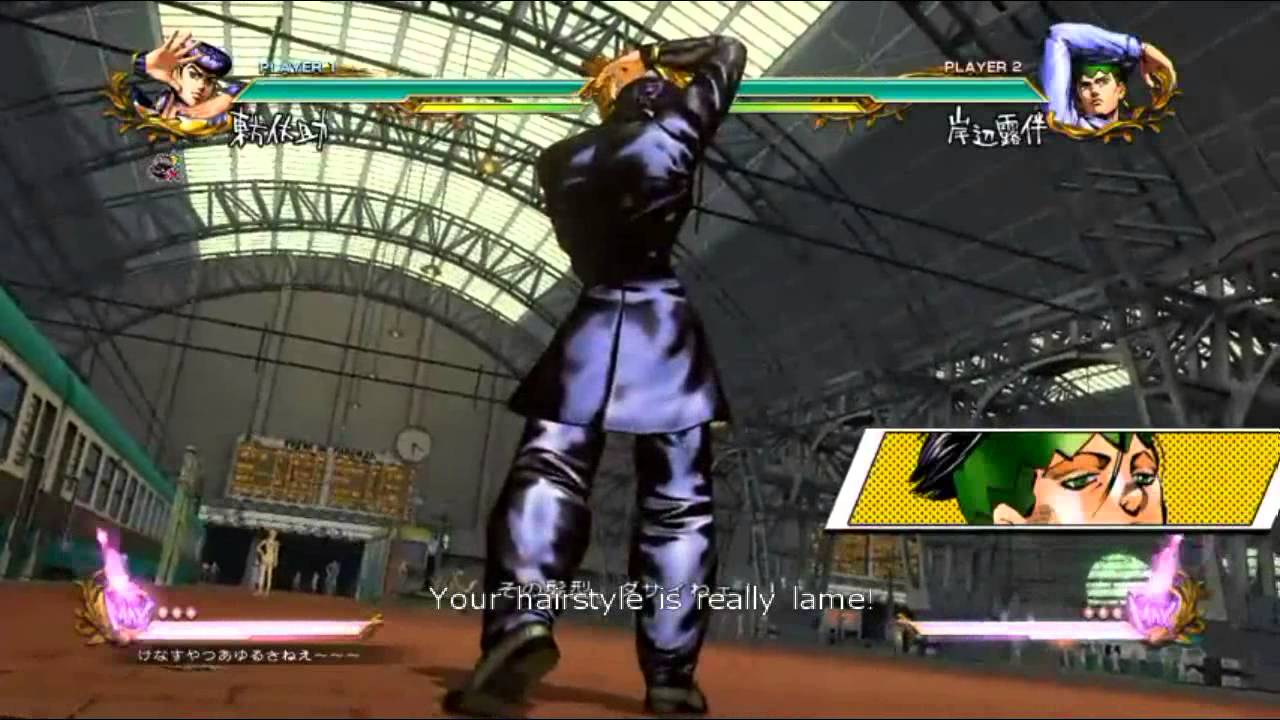 JoJo's Bizarre Adventure: All Star Battle - All Josuke Hair Taunts [SUBBED]