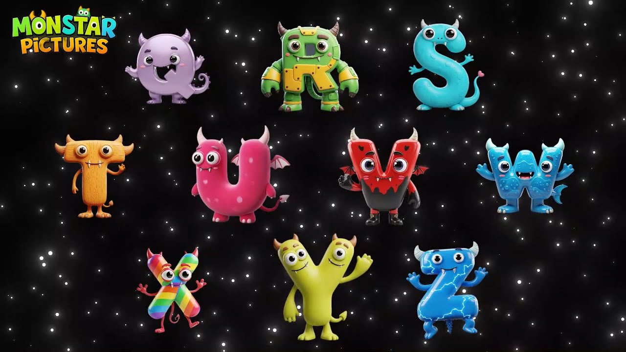 Long ABC Song Mix for Toddlers | Learn Alphabet A to Z with Robots & Monsters