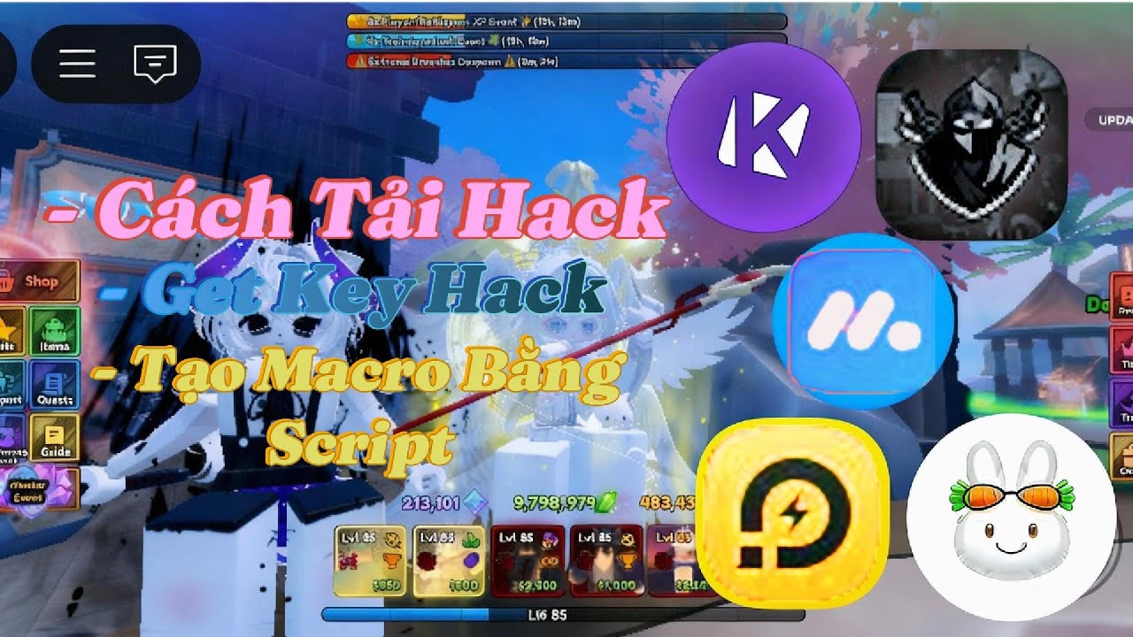 Hướng Dẫn Cách Tải Hack - Get Key  - Tạo Macro Game Thủ Thành Roblox