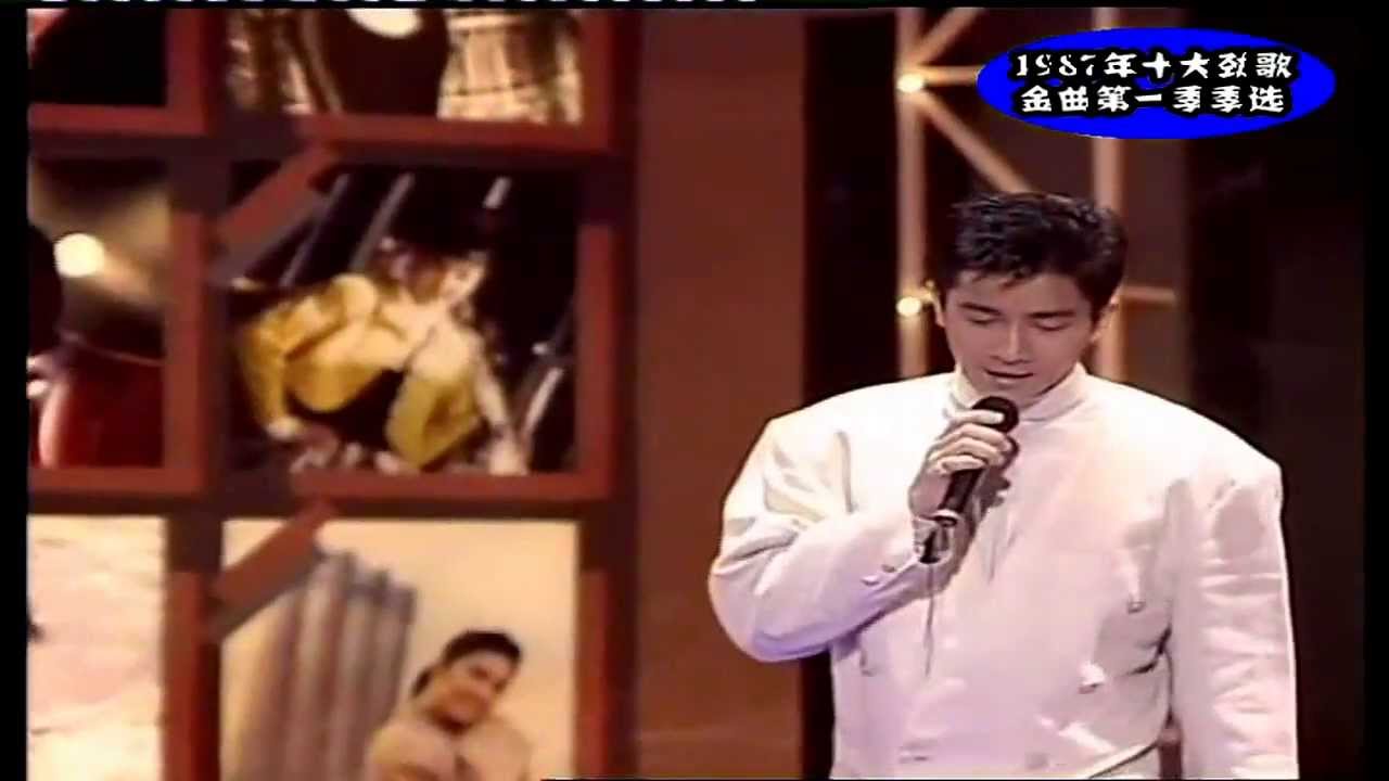 HD 陈百强 - 痴心眼内藏 Danny Chan (video clip on stage)