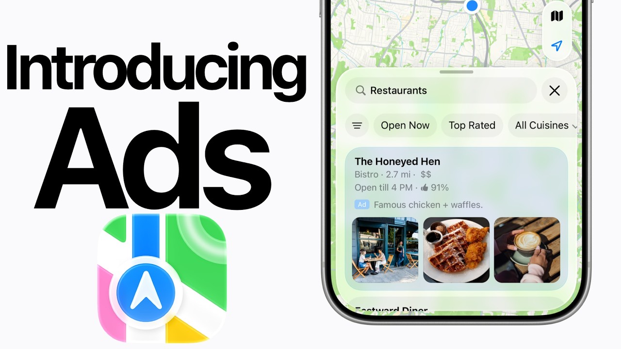 Apple заявляет о скором появлении рекламы в Maps...