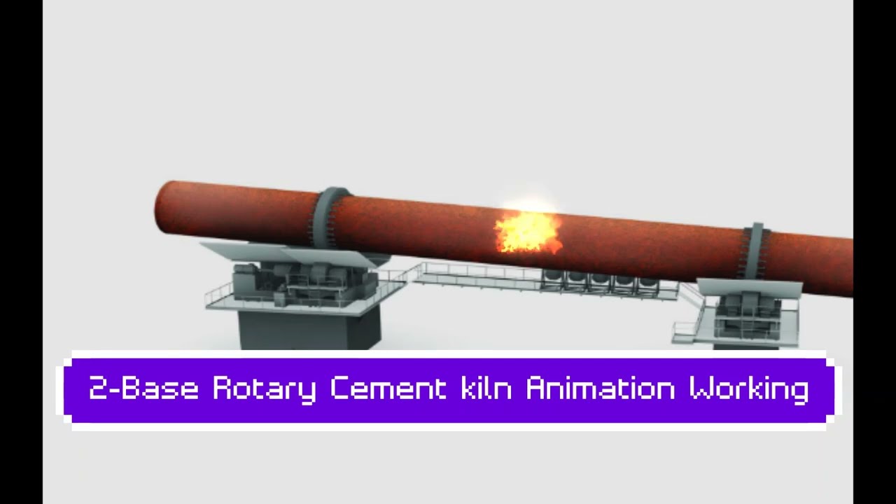 2 Base Rotary Cement kiln Animation Working Video #Kiln #Cement #Animationworking #Rotary #Equipment