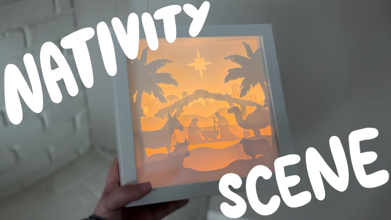 how to make a shadow box paper nativity scene! (a cricut tutorial) + digital downloads
