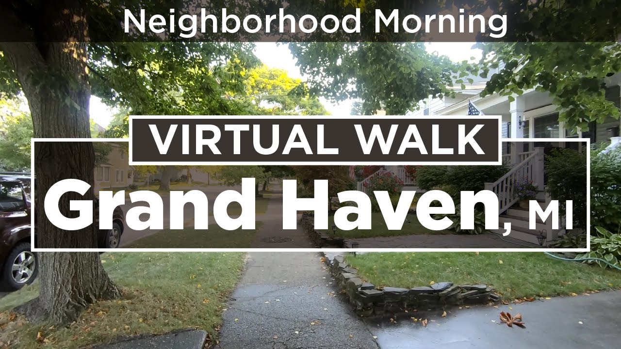 Summer Morning Neighborhood Walk in Grand Haven, Michigan