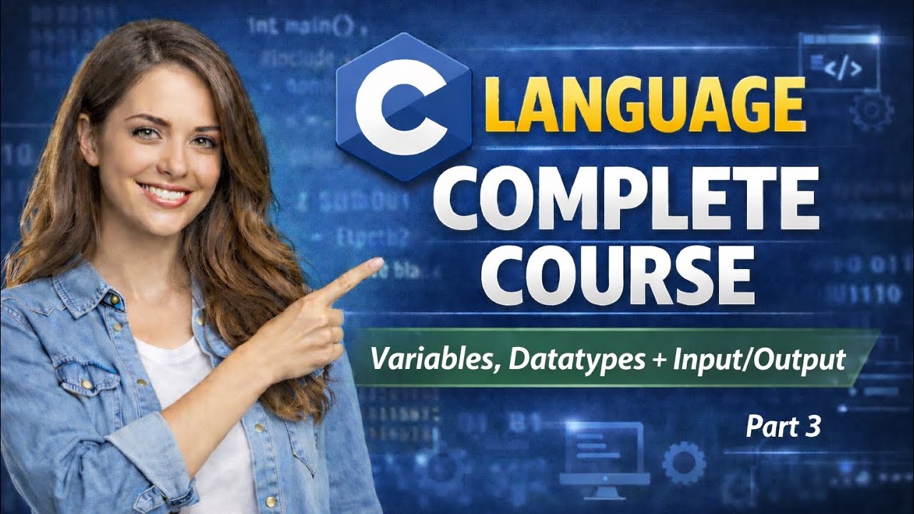 Variables, Datatypes + Input/Output | Lecture 3 | C Language Course