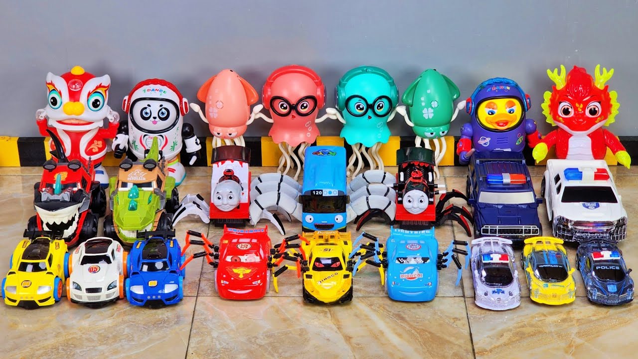 Pasukan Choo Choo Charles Berkumpul Thomas Exe Mcqueen Bus Tayo Robot Gurita Cumi-cumi Car Toys.