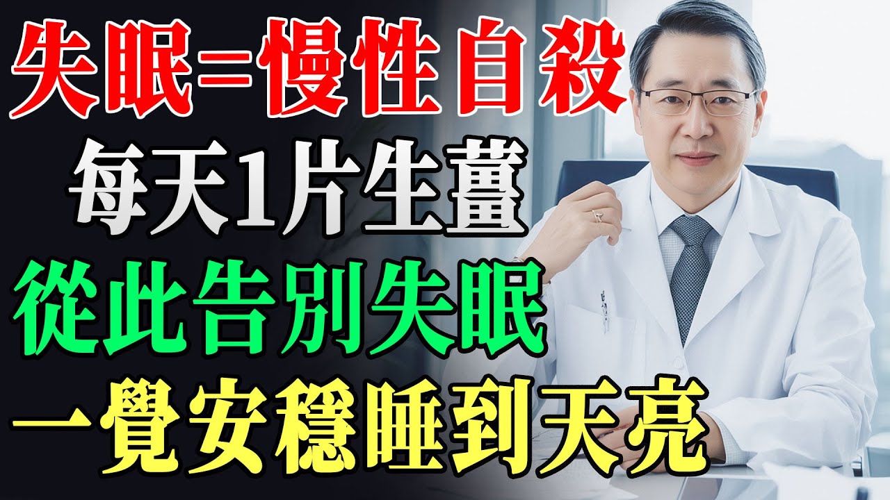 長期失眠等於慢性自殺！中醫世代相傳秘方：每晚1片生薑，失眠不藥而癒，一覺到天亮！【慧養人生】