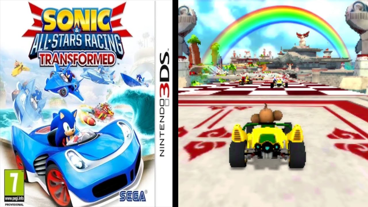 Sonic & All-Stars Racing Transformed ... (Nintendo 3DS) Gameplay Peek
