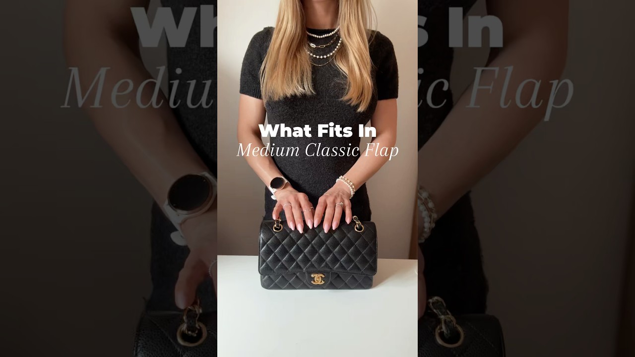 WHAT FITS IN | Chanel Medium CF Classic Flap #whatsinmybag #chanelbag #designerbags