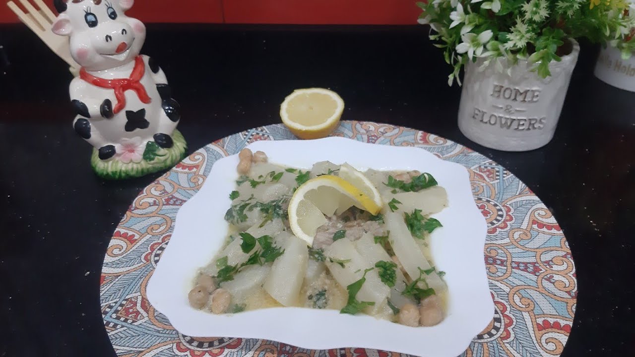 جواز  لحم باللفت التقليدي او اللفتية...plat traditionnel navets avec la viande
