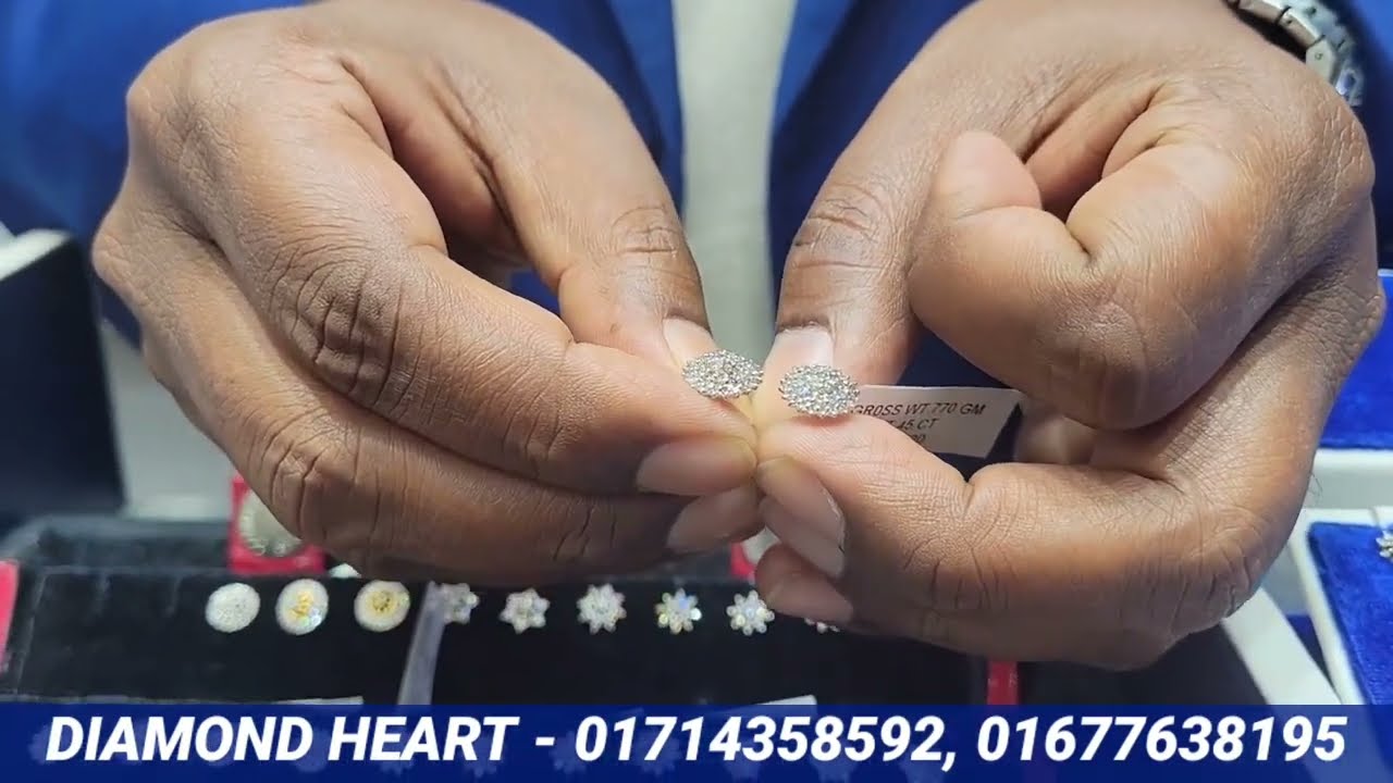 অরিজিনাল ডায়মন্ডের নোজপিন | Diamond Nose Pin Price in Bangladesh 2025 | Original Diamond Collection