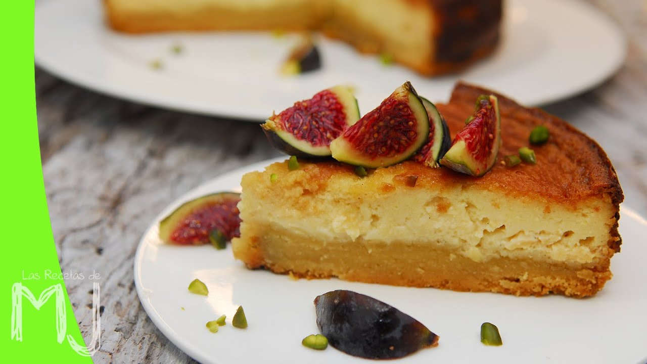 Cheesecake griega con higos: tarta de queso al horno