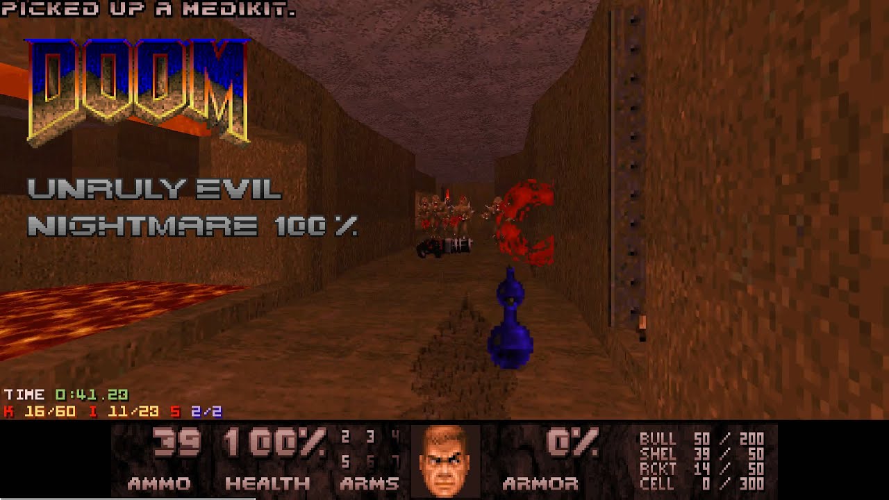 [PC] Doom - E4M4: Unruly Evil -- Nightmare 100%