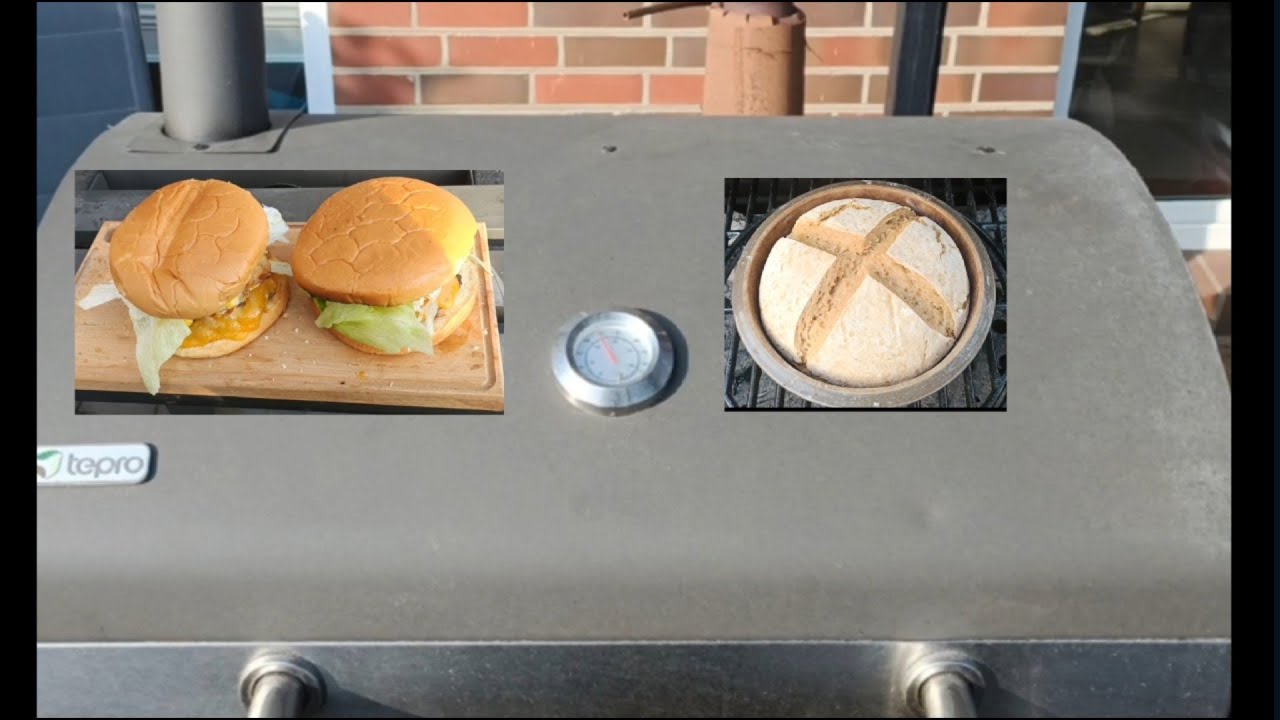 TEPRO TORONTO XXL - BURGER 🍔🧀🍳 MIT PLANCHA/PLATE UND PIZZADECKEL  + BROT 🍞 VOM GRILL 🫠🤪