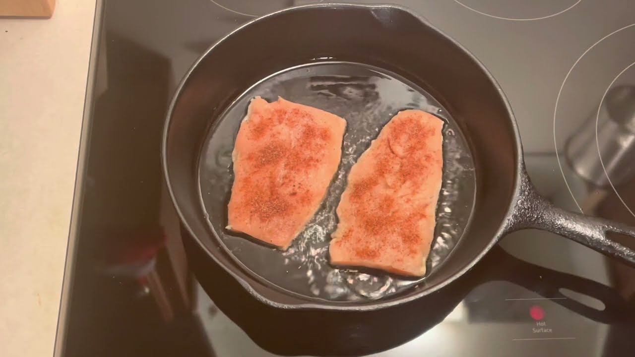 Blackened Salmon Portions with Lemon Cilantro Rice