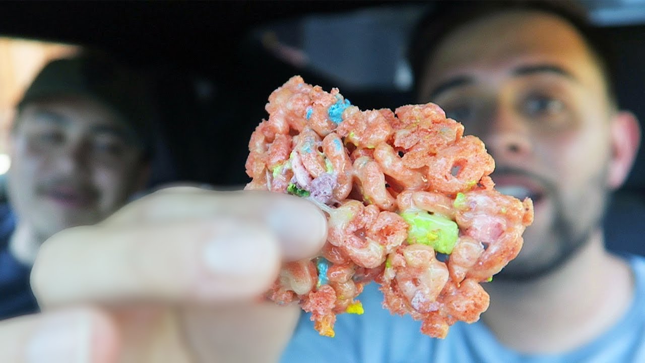WE ATE THIS DELICIOUS RICE CRISPY EDIBLE... & BLUNT SESH!!!