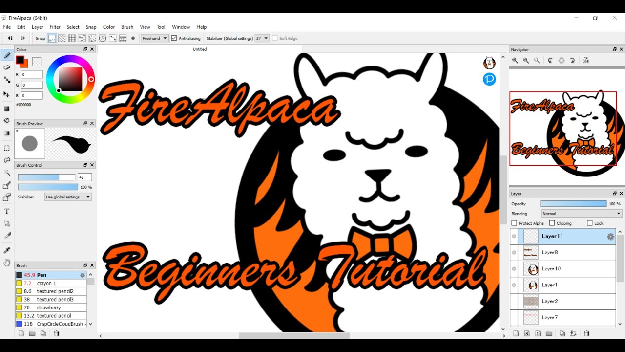 FireAlpaca Beginner Tutorial