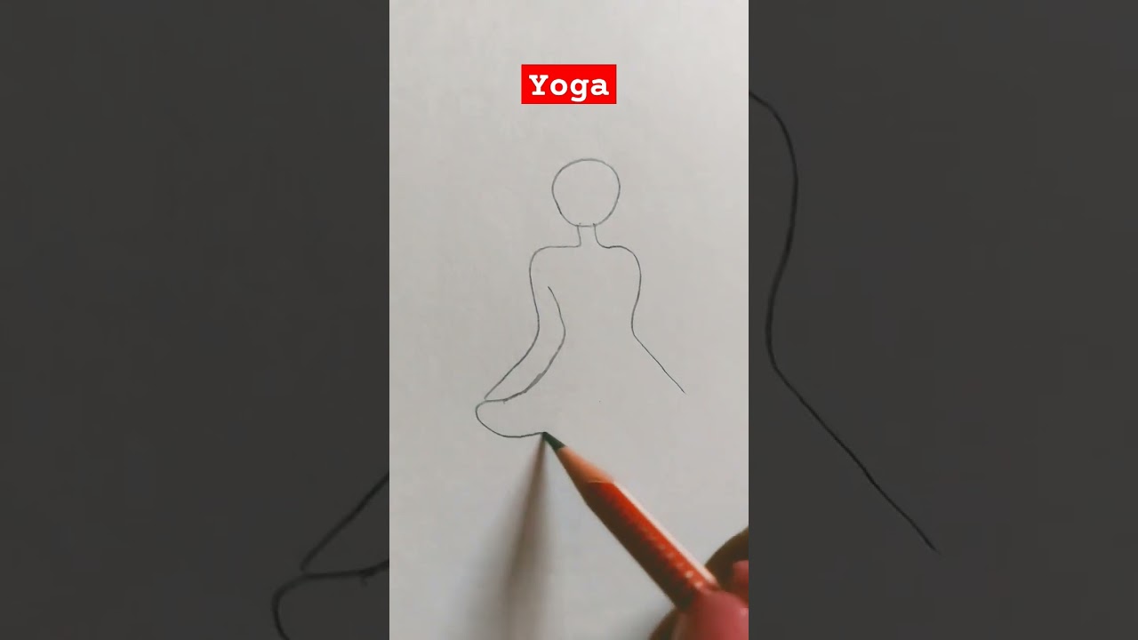 yoga meditation #easydrawing #drawingskill #speeddrawing #art #yoga #meditation#yogadrawing #shorts