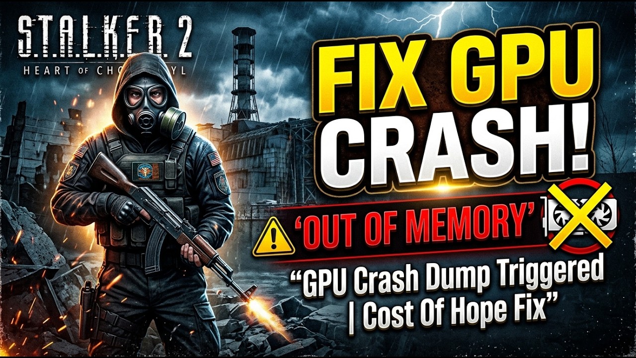 Fix S.T.A.L.K.E.R. 2 GPU Crash Dump Triggered & Out of Memory Error